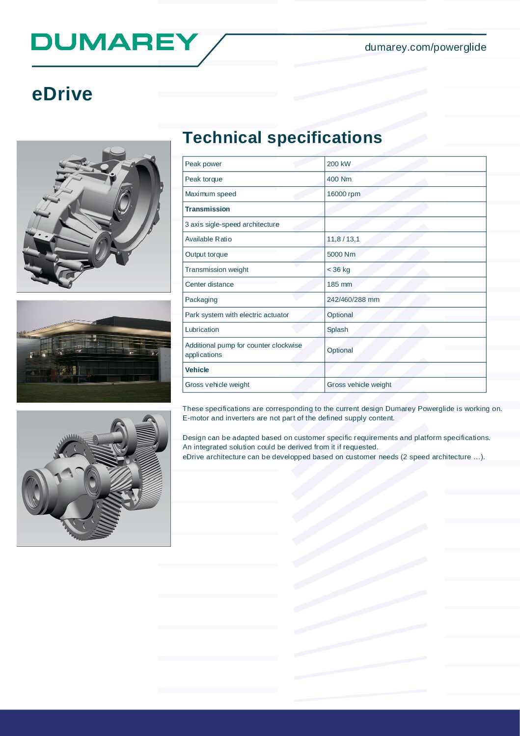 Technical Specifications - eDrive