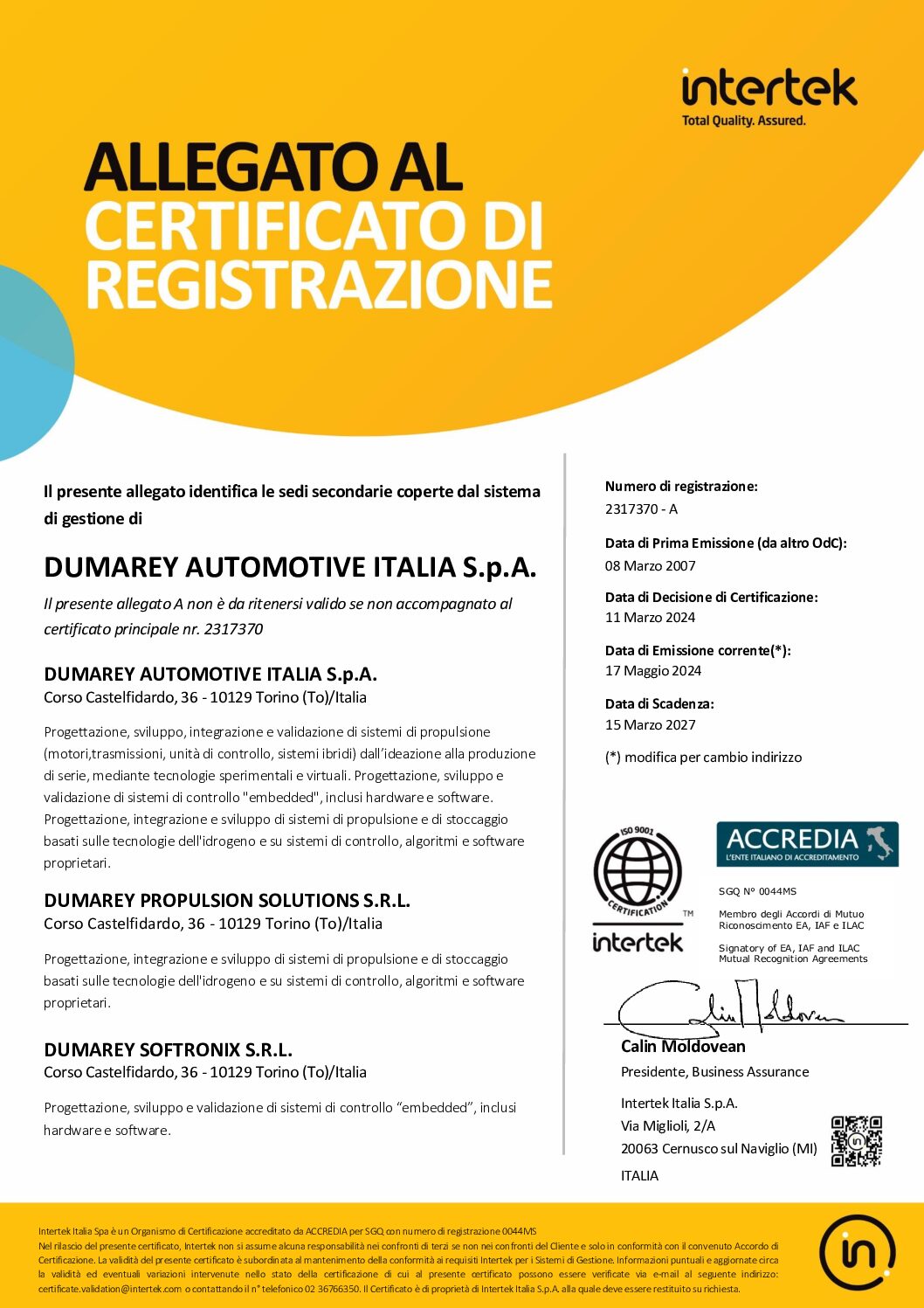 Softronix ISO9001 Certificate 2024